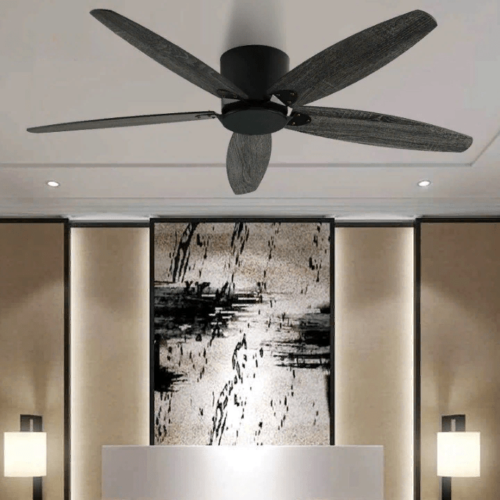 36" Led Ceiling Fan with Lamp, Plywood Blades and Remote Control