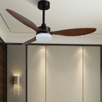 52" Ceiling Fan With Lamp Decoration, Remote Control and Plastic Blades