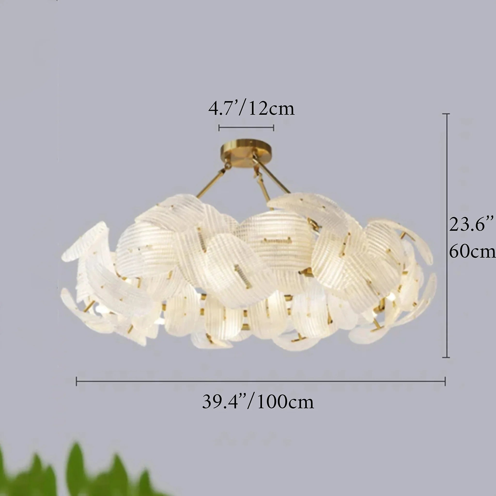 Ali | Luxury Creative Big Flower Shape Glass Chandelier