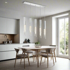 5 Lights - Hanging crystal light fixture for lobby, staircase, loft, stairwell