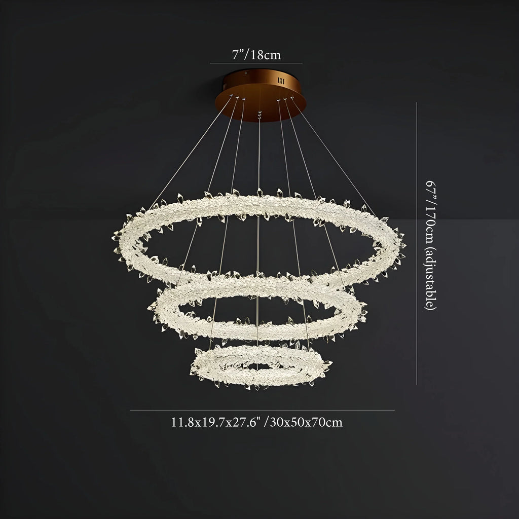 Andenne | Modern Ring Crystal Chandelier for Living Room