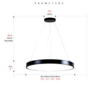 La Turbie | Black & White Thin Round Pendant Lamp