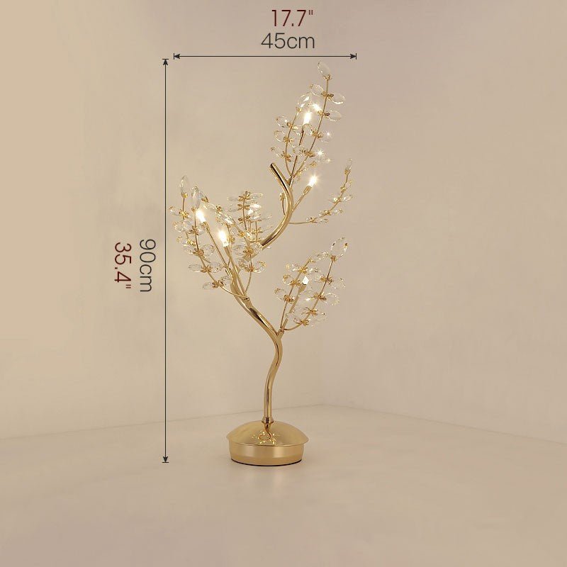 Laax | Gold Crystal LED Nightlight in the Shape of Tree