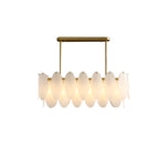 Acquacanina | Luxury Rectangle Gold Glass Modern Chandelier