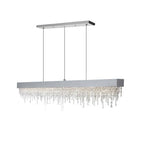Acquapendente | Gold/Chrome/Black Modern Rectangle Chandelier for Dining Room
