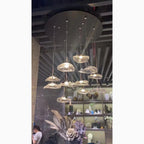 Adelboden | Silver Glass Chandelier For Dining Room