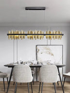 Customized order - Black/Gold Iceberg designer LED hanging lamp