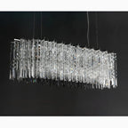Agrigento | Modern Chrome Crystal LED Chandelier For Dining Room