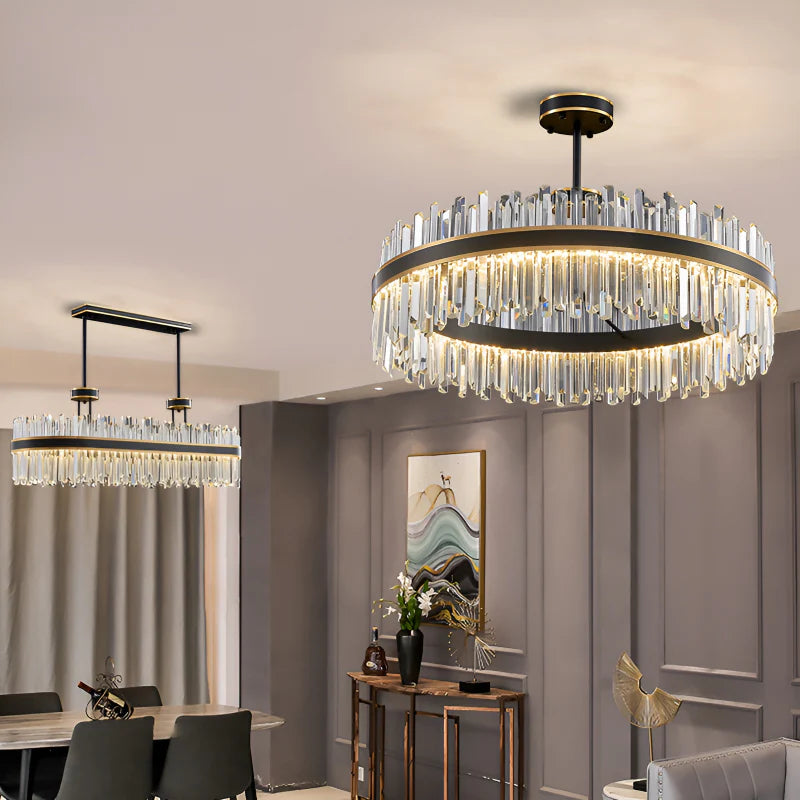 Ahrntal | Luxury Oval Crystal LED Chandelier for Dining room, L39.4
