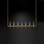 Albese con Cassano | Candle-Shaped Modern Luxury LED Brass Chandelier