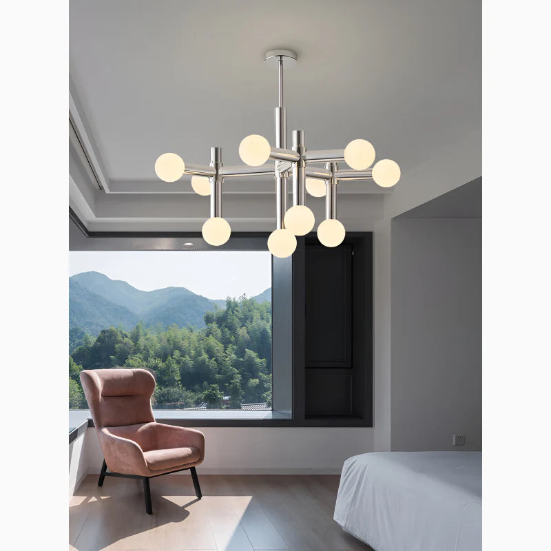 Alcobendas | Chandelier in the Shape of a Glass Ball in a Bauhaus Style for Living Room