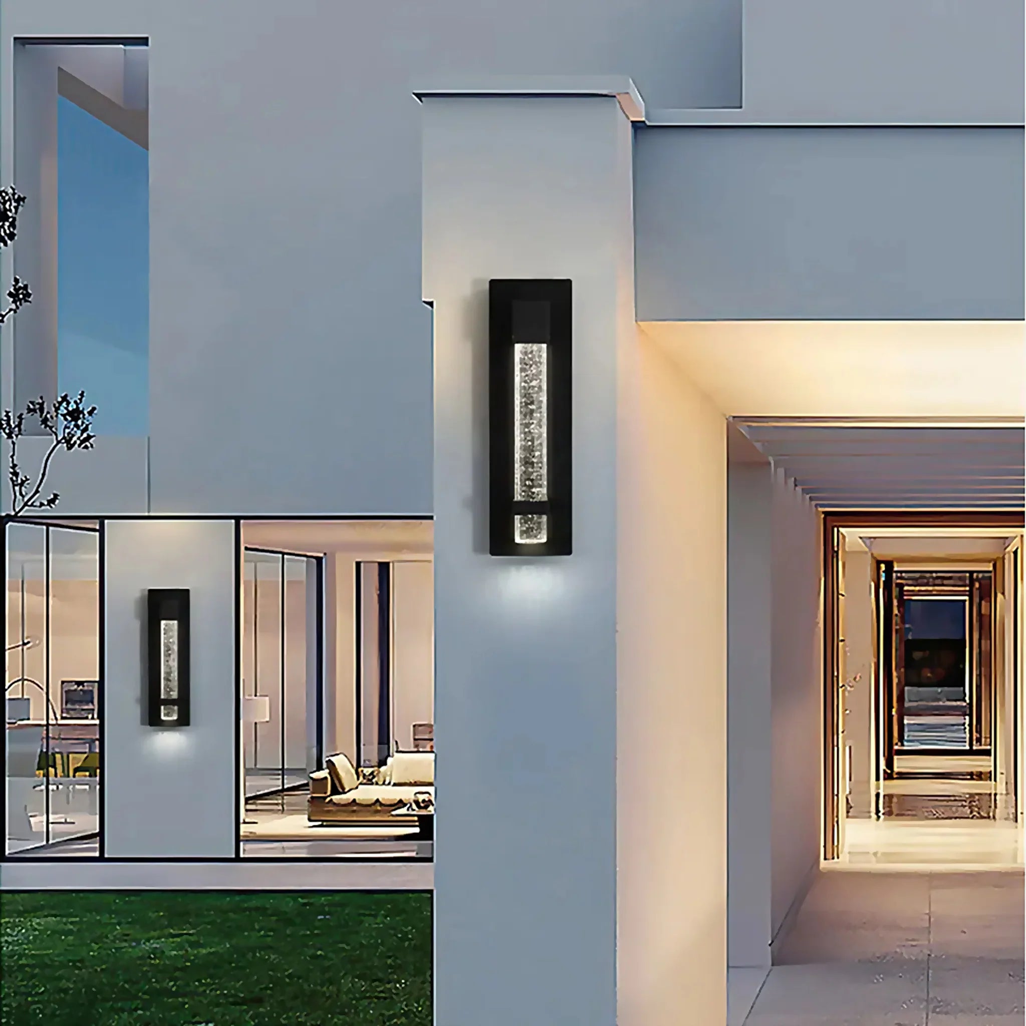 Allein | Modern Crystal Bubble Design Waterproof Wall Sconce