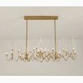 Altare | Icicle-shaped Gold Rectangle Crystal Chandelier