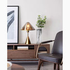 Amber Mushroom LED Light Glass Bedside Lamp