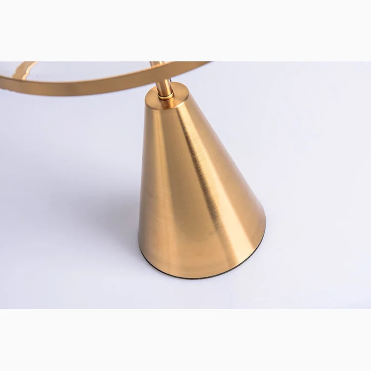 Amber Mushroom LED Light Glass Bedside Lamp