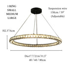 Antwerpen | Ring Gold Crystal Chandelier for Living Room