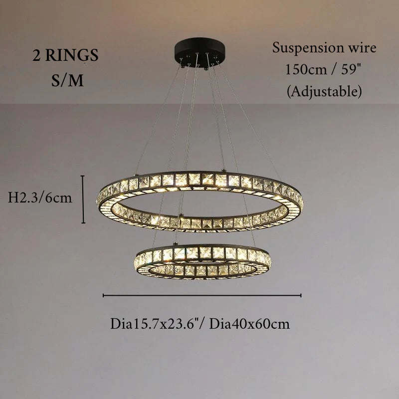 Antwerpen | Ring Gold Crystal Chandelier for Living Room