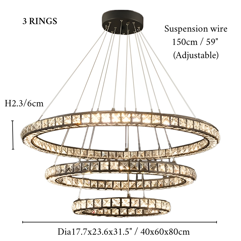 Antwerpen | Ring Gold Crystal Chandelier for Living Room