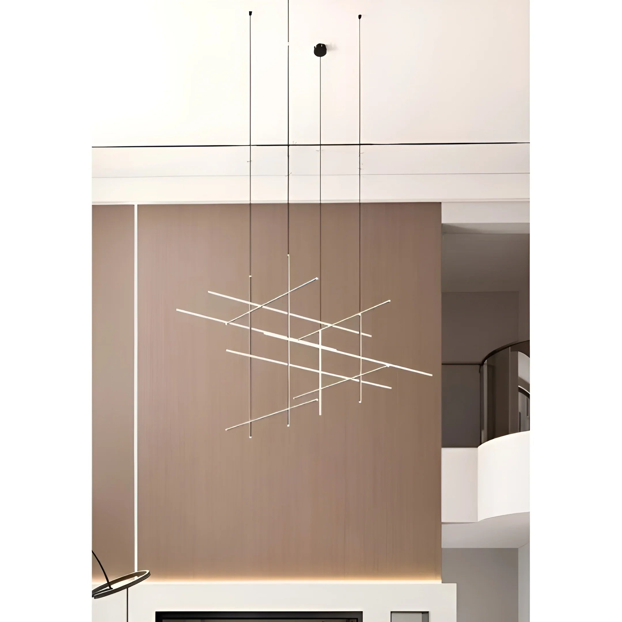 Arden Linear Chandelier - Smart LED Suspension Light For Living Room, Staircase | Gold, Black, Silver Finish