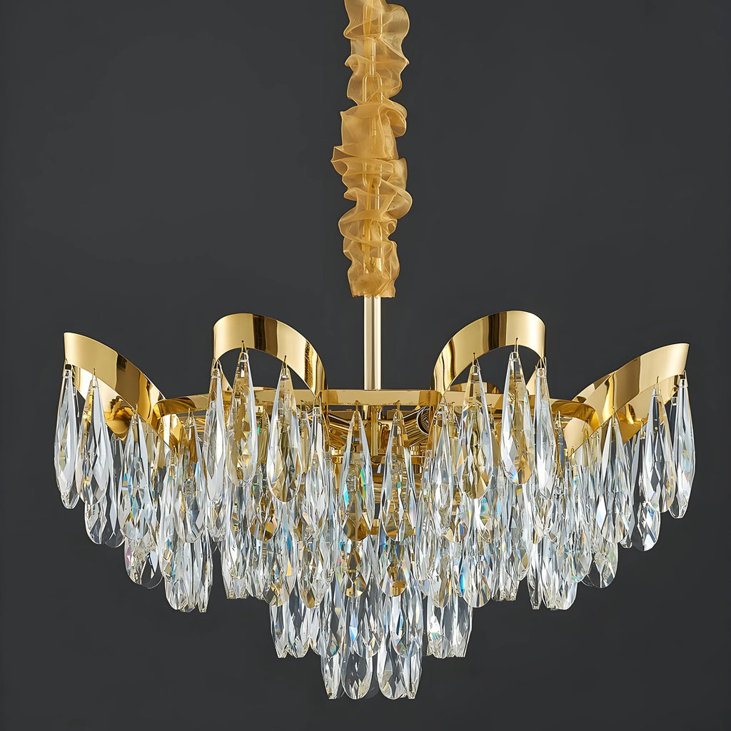 Albisola Superiore | Aristocratic Gold Crystal Ceiling Chandelier