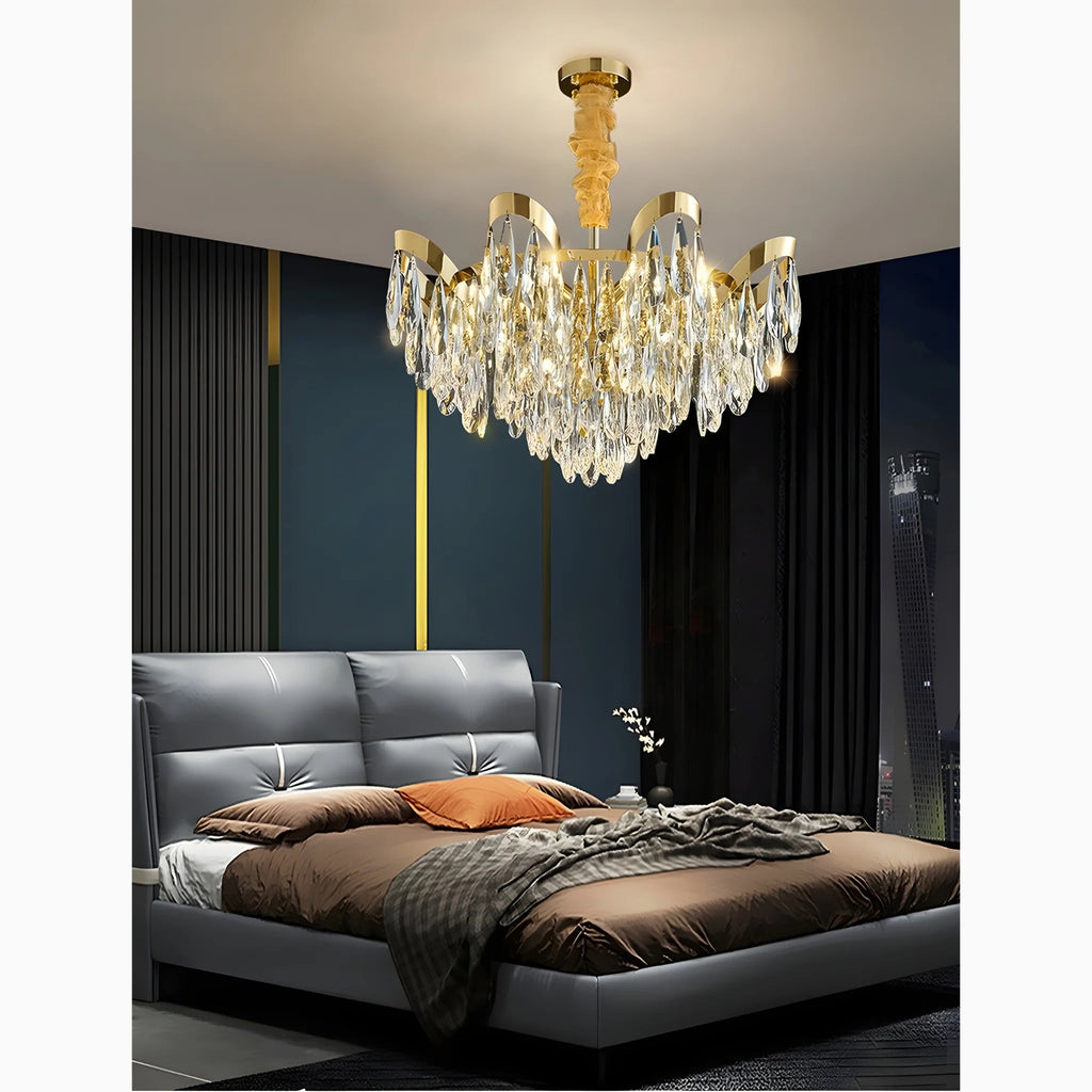 Albisola Superiore | Aristocratic Gold Crystal Ceiling Chandelier