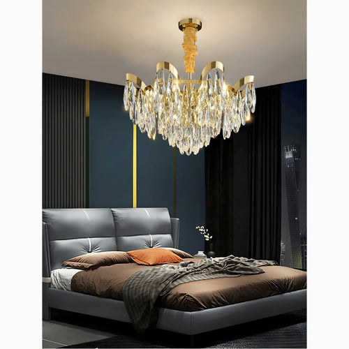 Albisola Superiore | Aristocratic Gold Crystal Ceiling Chandelier