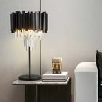 Grandson | Art-Deco Dimmable Black Crystal Nightstand Lamp