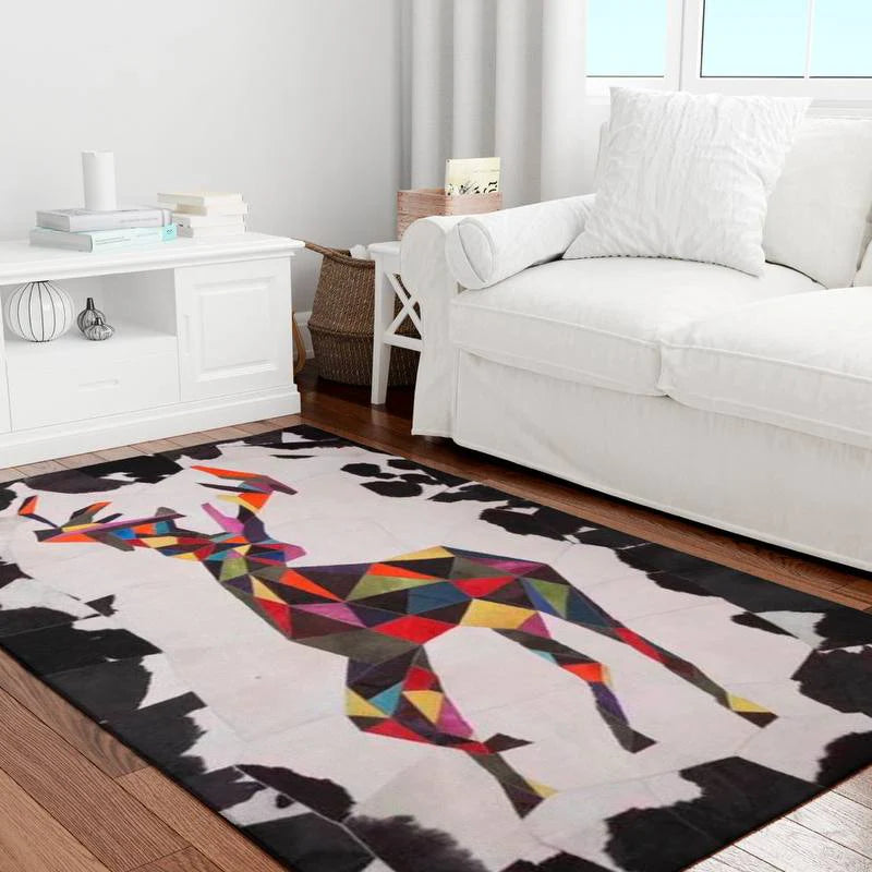 Decorative Art Colorful Natural Cowhide Carpet