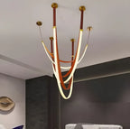 Aurelia Leather Pendant Light - LED Design with Adjustable Curves