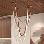 Aurelia Leather Pendant Light - LED Design with Adjustable Curves