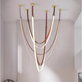 Aurelia Leather Pendant Light - LED Design with Adjustable Curves
