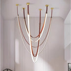 Aurelia Leather Pendant Light - LED Design with Adjustable Curves
