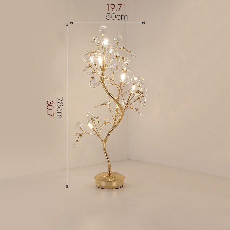 Laax | Gold Crystal LED Nightlight in the Shape of Tree