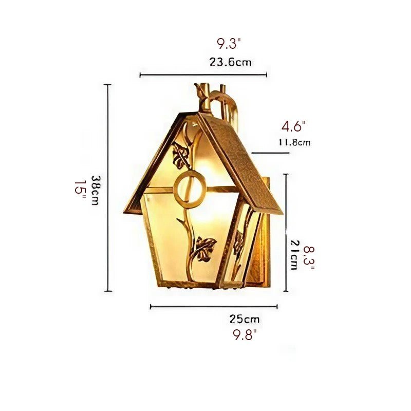 Creative Outdoor LED Waterproof Wall Sconce in a Rustic Style for a Porch