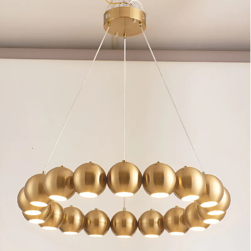 Belgodere | Gold/Silver Modern Balls Hanging Chandelier