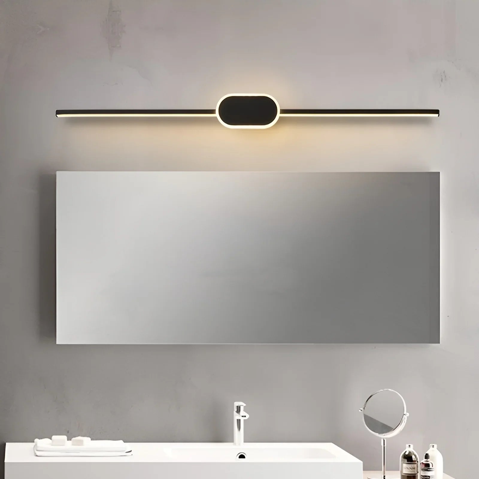 Melilla | Modern Black/White LED Mirror Wall Lamp