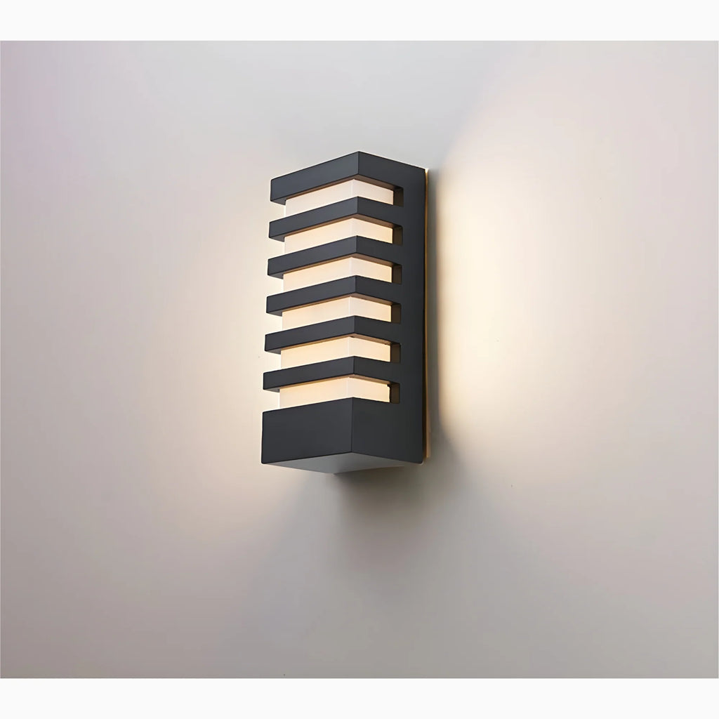 Black Outdoor Waterproof Aluminum LED Wall Sconce For Porch, Garden