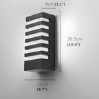 Black Outdoor Waterproof Aluminum LED Wall Sconce For Porch, Garden