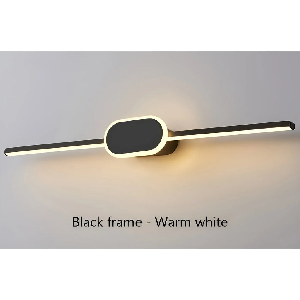 Melilla | Modern Black/White LED Mirror Wall Lamp