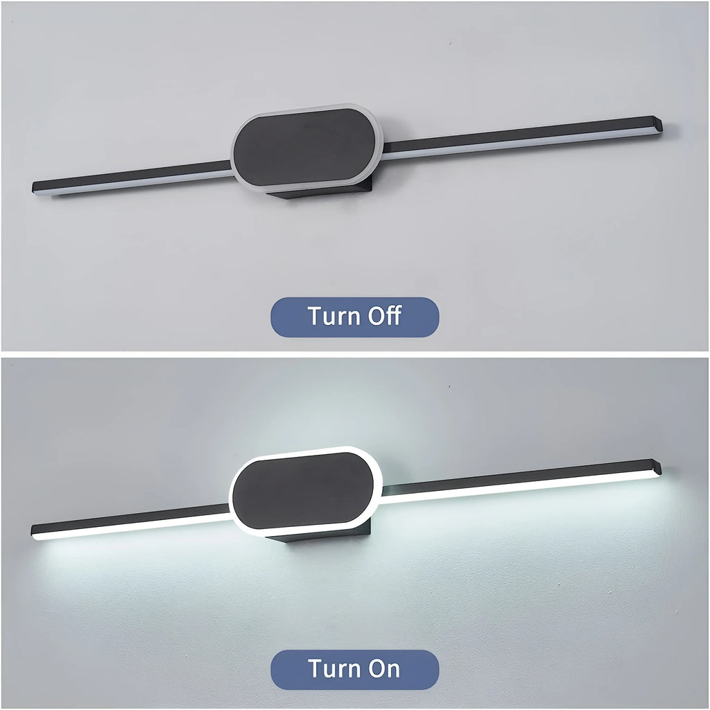 Melilla | Modern Black/White LED Mirror Wall Lamp