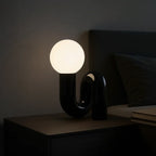 Sculptural Resin Table Lamp - Modern Art Bedside Light