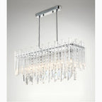Borghetto Santo Spirito | Gold Rectangle Crystal Chandelier for Living Room