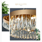 Borgio Verezzi | Gold Crystal Сurve Hanging Light Fixture