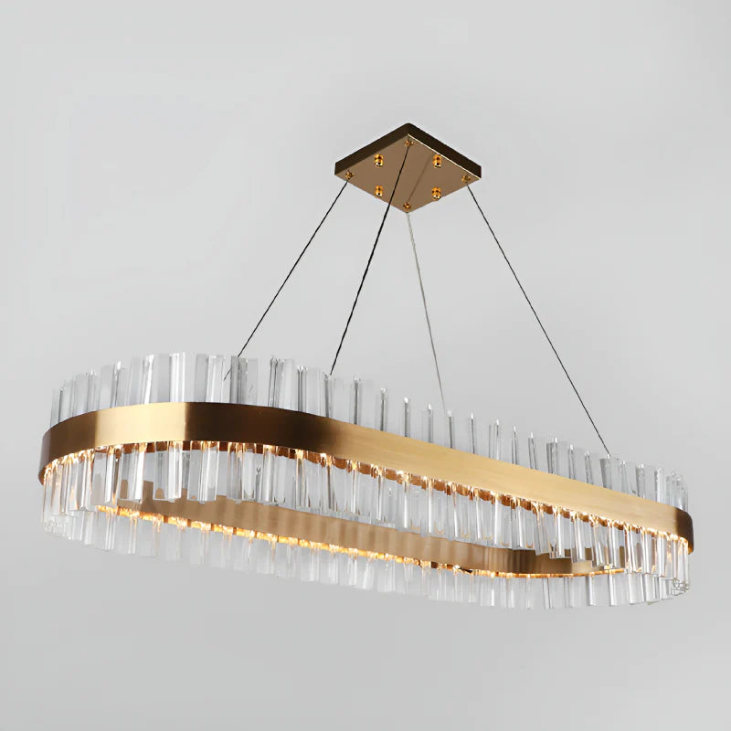 Bormida | Luxurious Modern Crystal Oval Chandelier