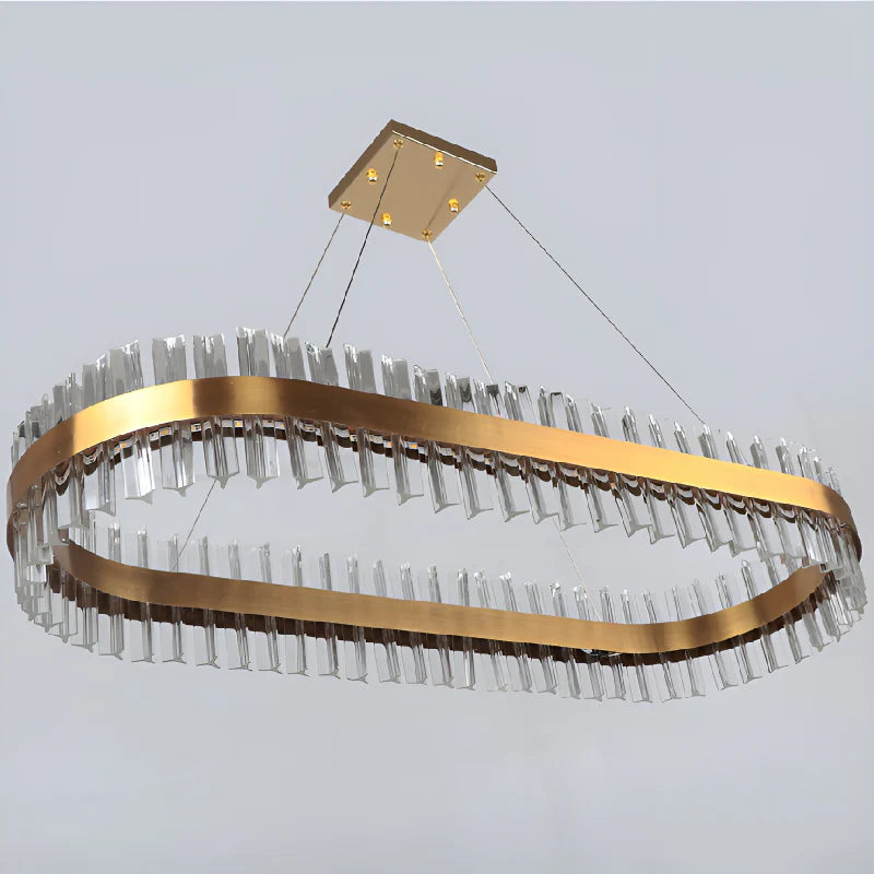 Bormida | Luxurious Modern Crystal Oval Chandelier
