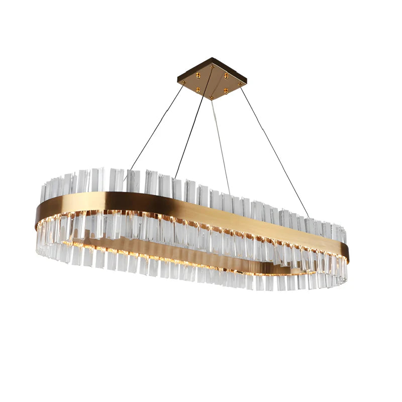 Bormida | Luxurious Modern Crystal Oval Chandelier