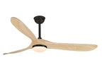 60" Modern Wooden LED Ceiling Fan with Remote Control