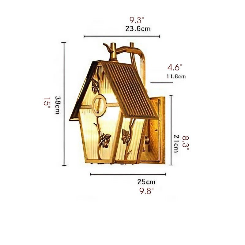 Creative Outdoor LED Waterproof Wall Sconce in a Rustic Style for a Porch