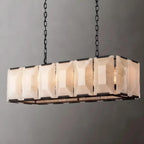 Cagli | Glossy Led Retro American Rectangular Crystal Chandelier