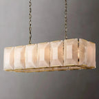 Cagli | Glossy Led Retro American Rectangular Crystal Chandelier